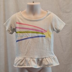 5/$20. WONDER NATION white Ruffled Helm little girls short set sz 3T GUC